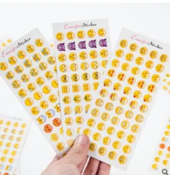 Прозрачные печатные эмотиконы, 12 шт. в одной упаковке, рекламные книги для детей, наклейки-эмотиконы с улыбкой