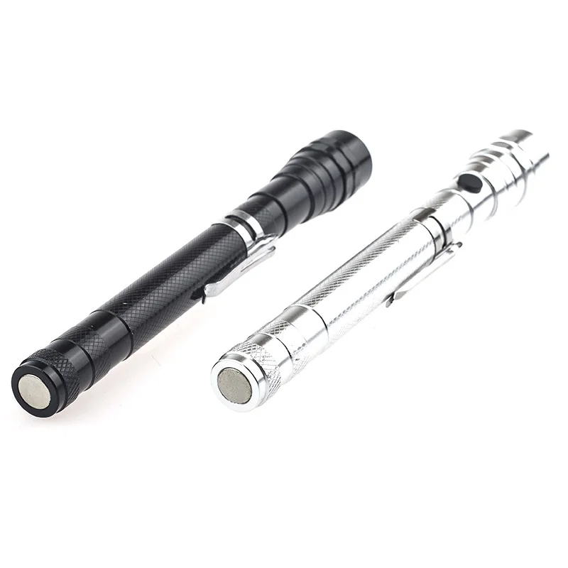 Wholesale New Design High Quality Telescopic Antenna & Head Extending Flashlight Torch with Clip