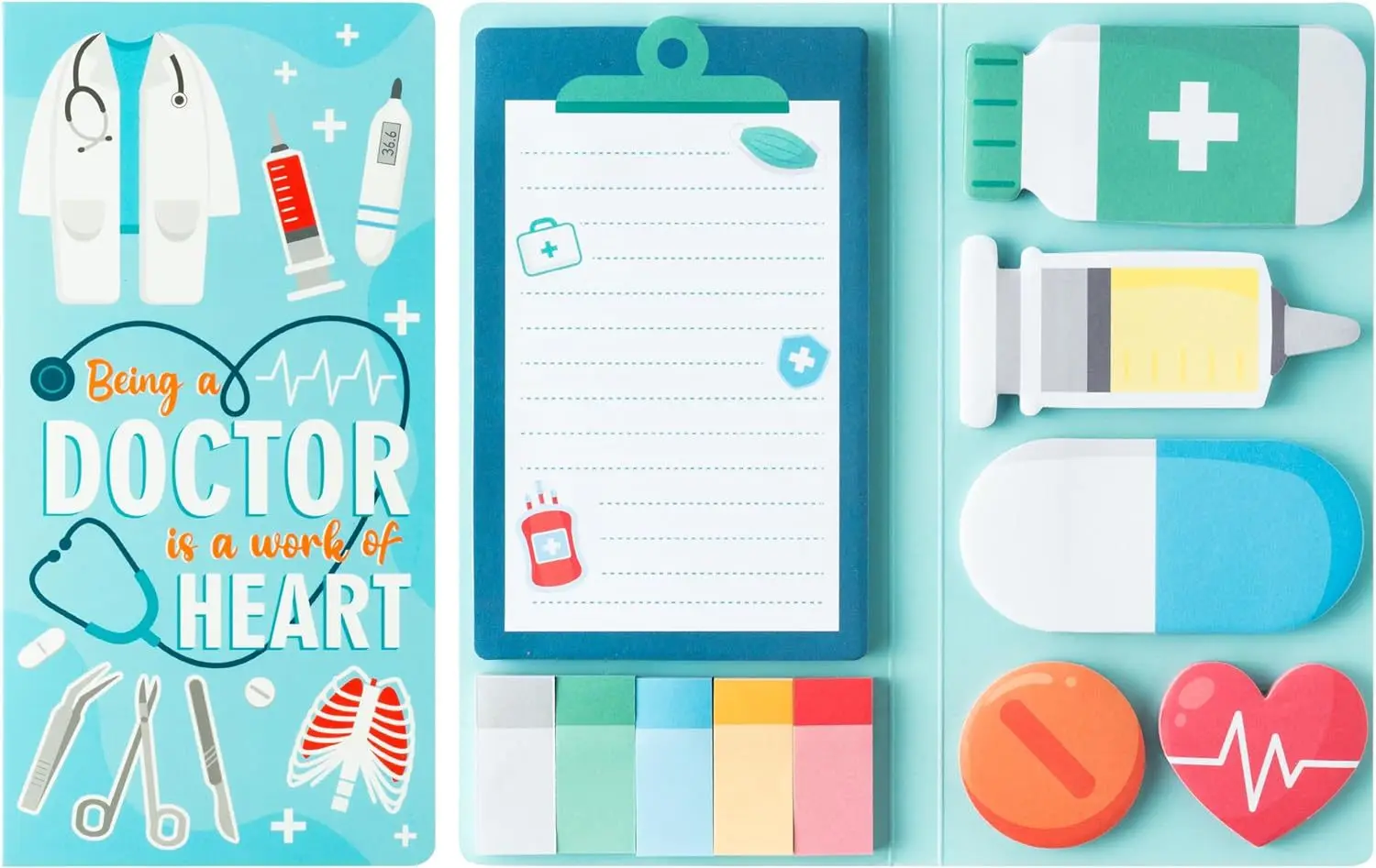 Gift Medical Themed Self Sticky Notes Pad Nurse writing memo pads Nursing Student Essentials Fun Mini Medical Post Notes Pads