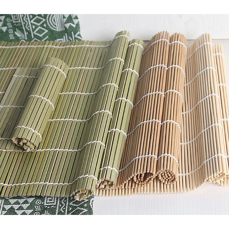 Wholesale Custom 24cm Smooth Durable Bamboo Sushi Rolling Mat Curtain With Cheaper Pice