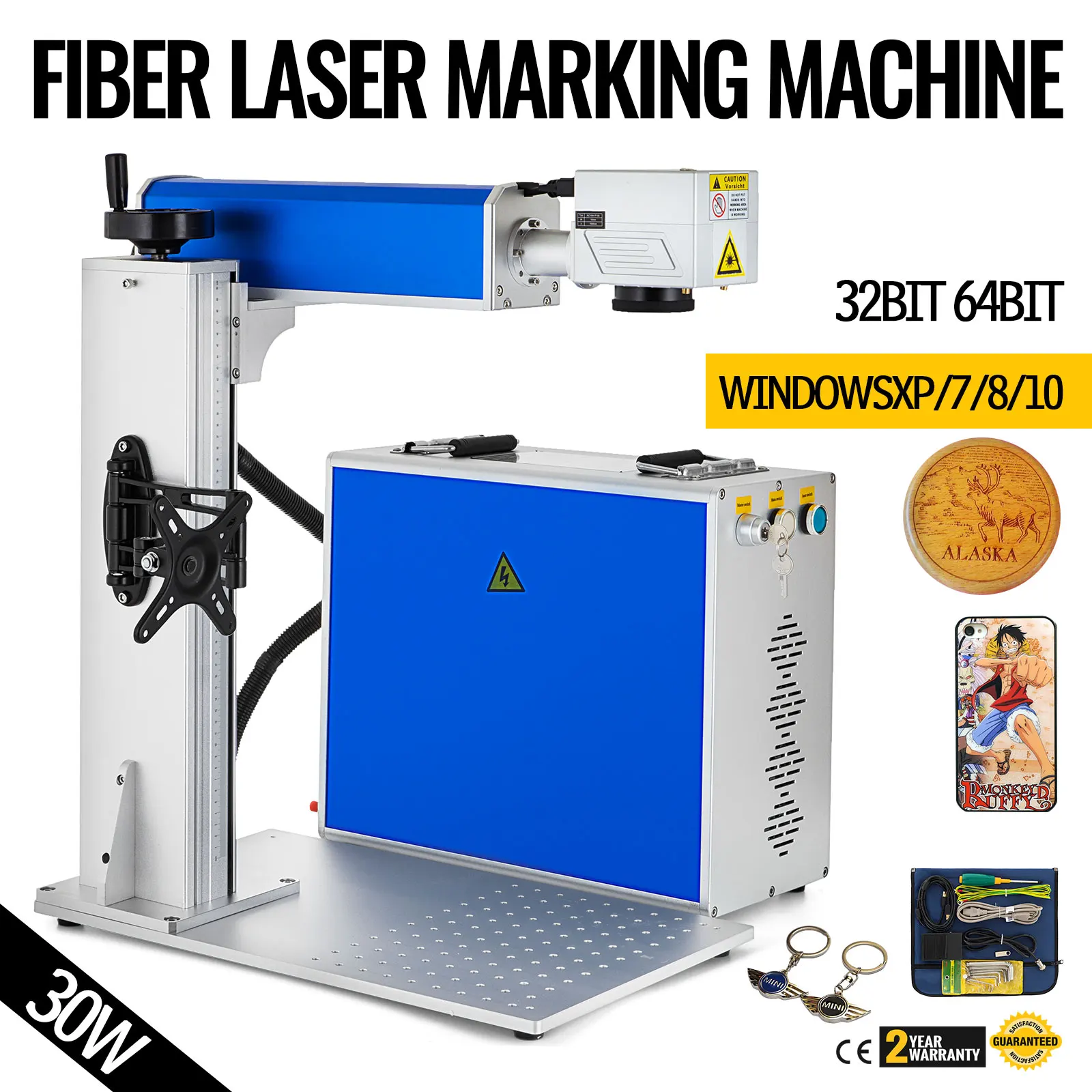 SIHAO Portable Split Fiber Lazer Marking Machine Stainless Steel Laser Marking Machine with Laser Reflection Mirror