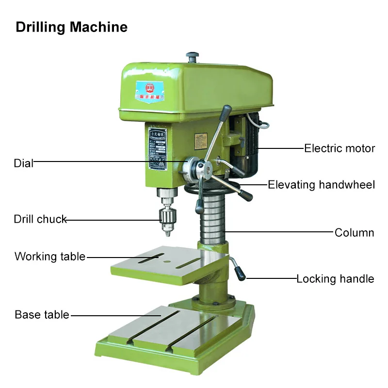China Manufacturer 16mm 750W 1100W 1500W Industrial Small Bench Pillar Type Cross Bench Vertical Milling And Drilling Machine