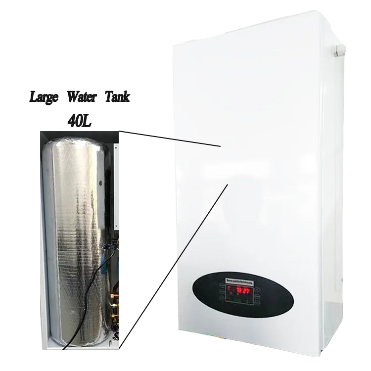 10KW home wall mounted central heating shower combi electric boiler with water tank