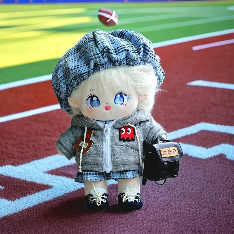 20cm Maillard College style cotton plush doll figure costume props costume set cute unisexual soothing stress relief toys