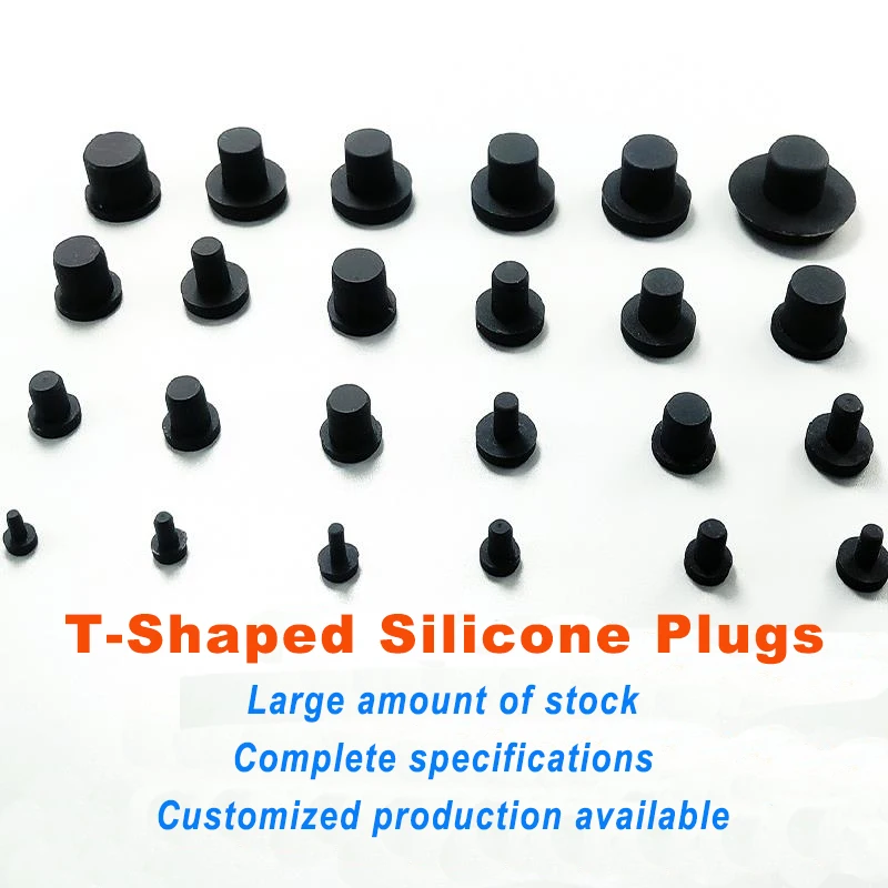 High Quality Industrial Round Tapered T-Shaped Waterproof Silicone Rubber Plugs For Bore Plug End Cover