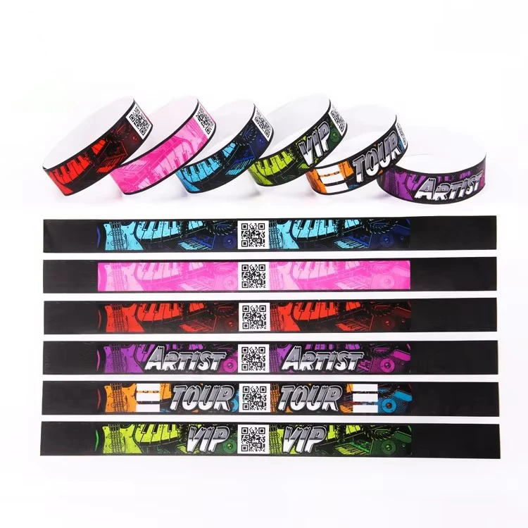 Wholesales Customized Cheap Security Event wristbands Personalized Waterproof Paper Wrist Bands Tyvek wristband For Parties