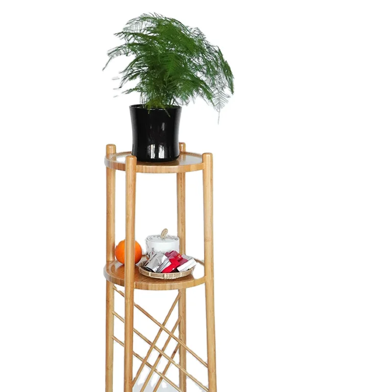 Chinese flower stand simple indoor living room balcony plant potted art flower table