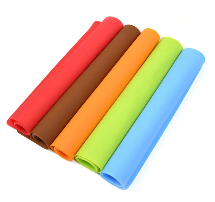 Custom Logo Printing Large Water-Proof Silicone Baking Durable Pastry Place Mat Table Non-Slip Kid Food Silicone Dining Placemat