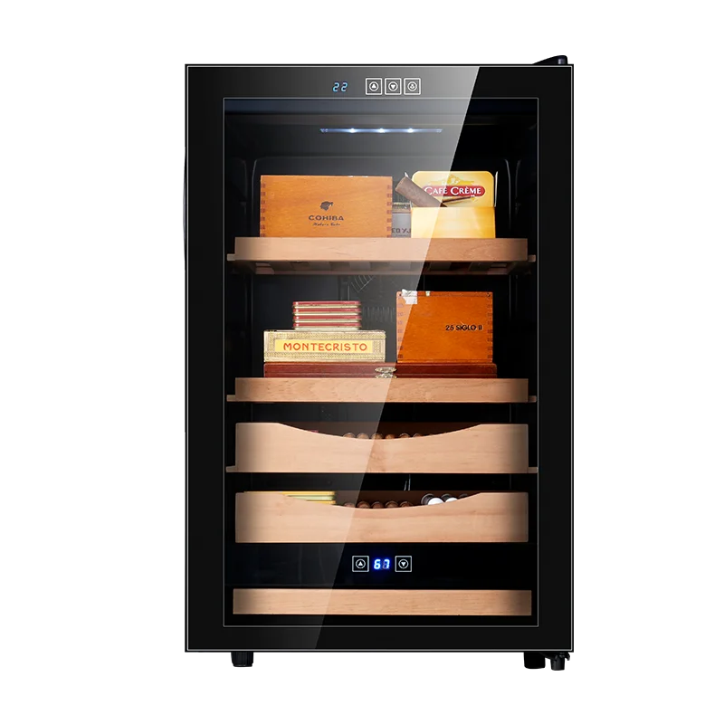 
Factory hot sale humidity temperature control Electric boveda for backwoods cooler Cabinet fridge 65L cigar humidor 
