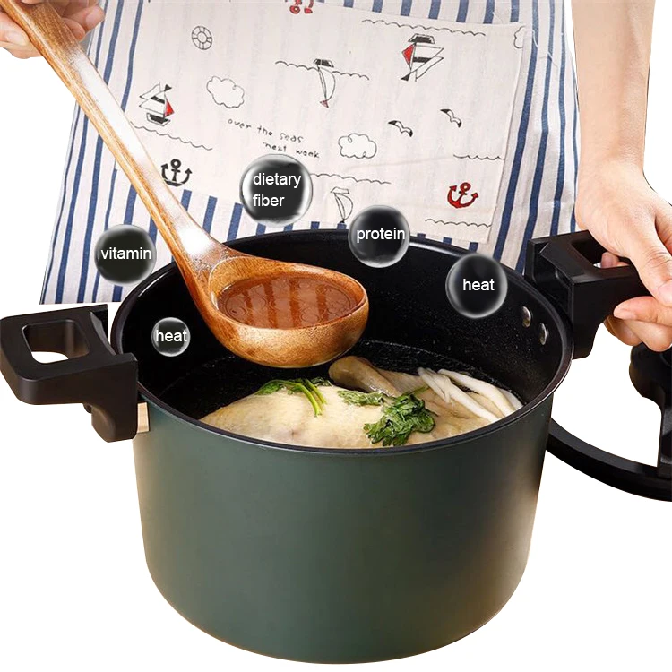 
Best Quality Multifunction Non Stick Induction Gas Universal Aluminium Low Pressure Cooker 