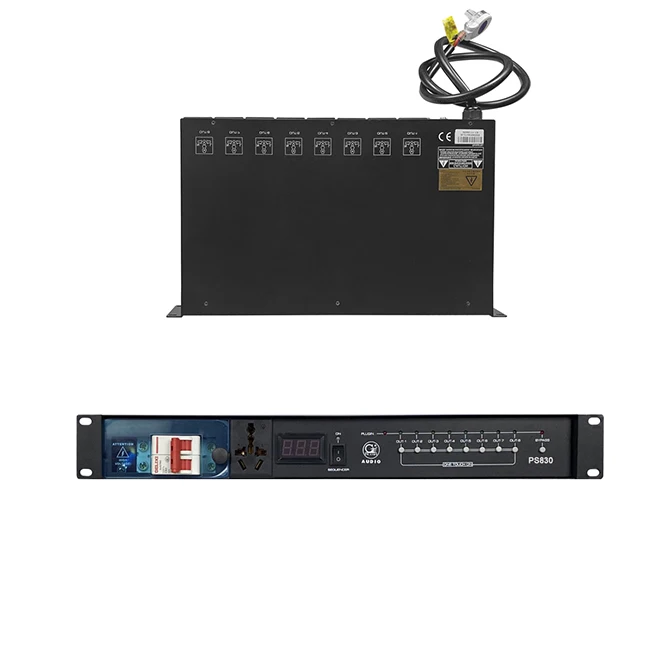 Professional 8 Channels Power Management Sequencer Air Switch Power Sequencer For Stage Audio
