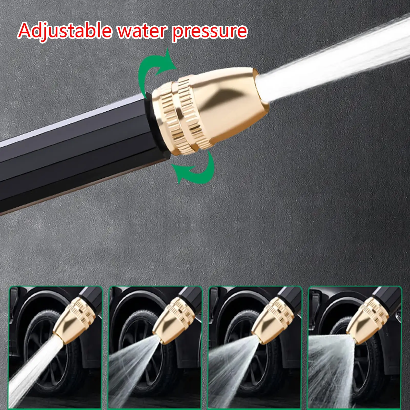 NBT 2024 Hot Selling 360 Degree Rotation Adjustable Watering Patterns Nozzle Garden Hose Car Water Gun