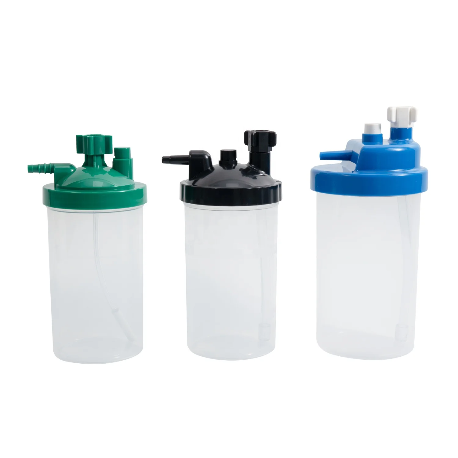 250ml 500ml 4PSI 6PSI yellow green disposable medical oxygen bubble humidifier bottles for concentrator