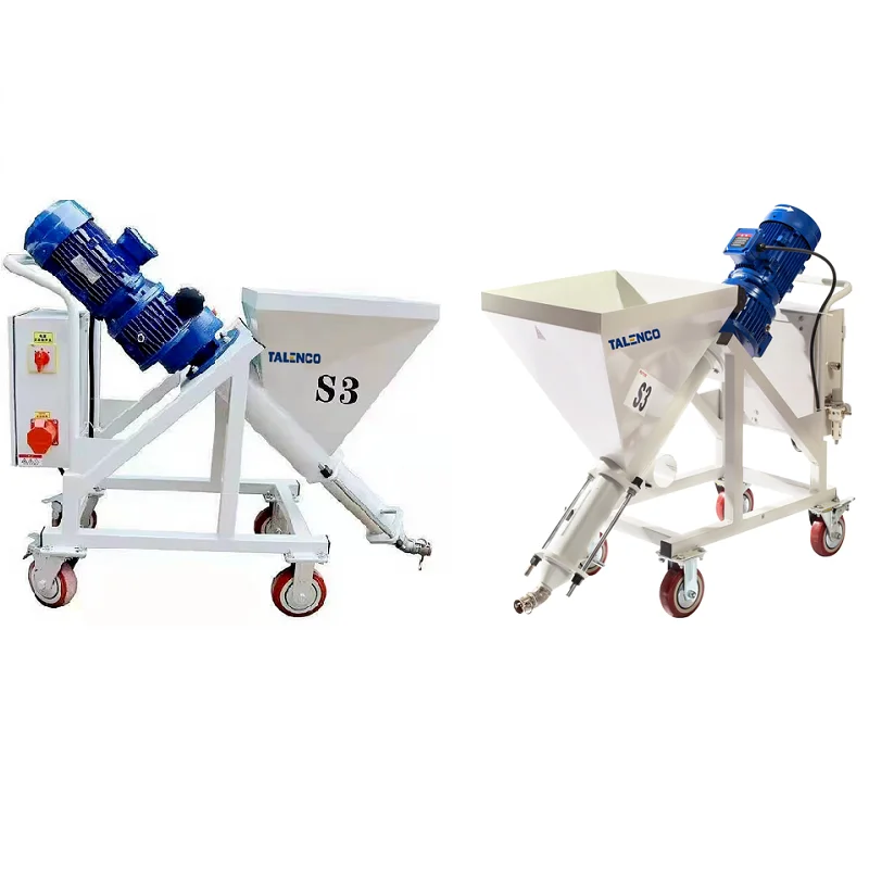 Thin Fireproof Coating Spraying Machine S3 380V Cement Mortar Plaster Machine  Construction Suitable for Bucket and Bag Material