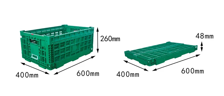 mesh style Industrial Stackable Folding Transport Plastic Moving Crate For Storage Totes Attached Lid Hinged Lid