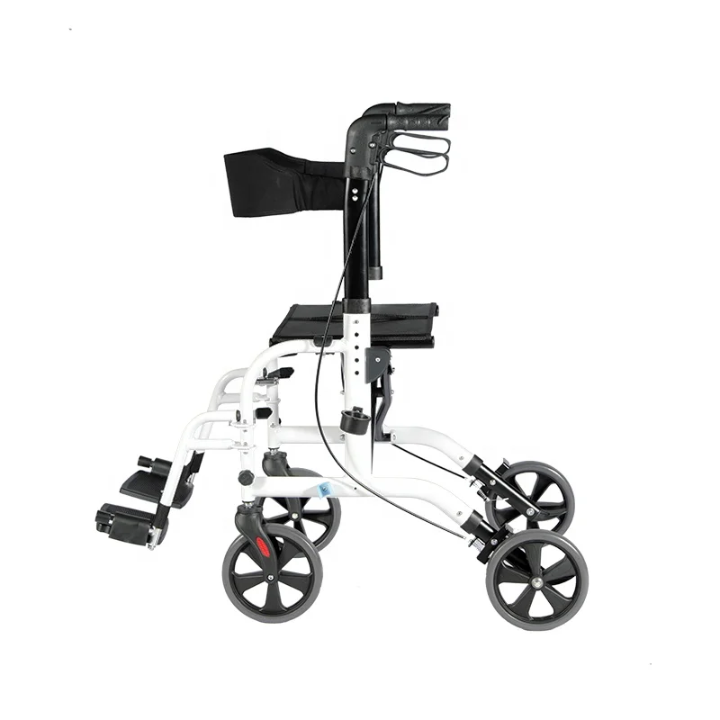 New design transit chair aluminum foldable wheel of rollator for disabled people