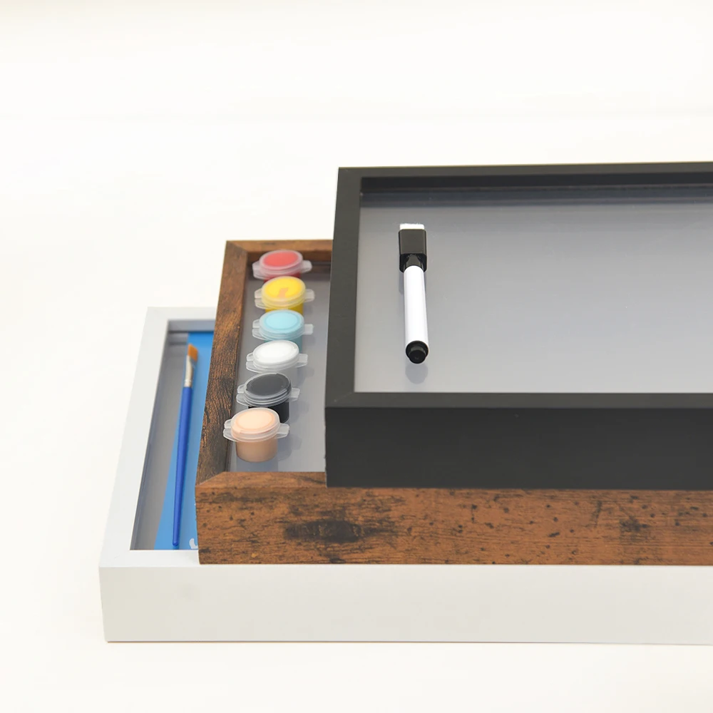 Black color Family Hand Print Brush Memory Home DIY Personalized Picture Photo Frame