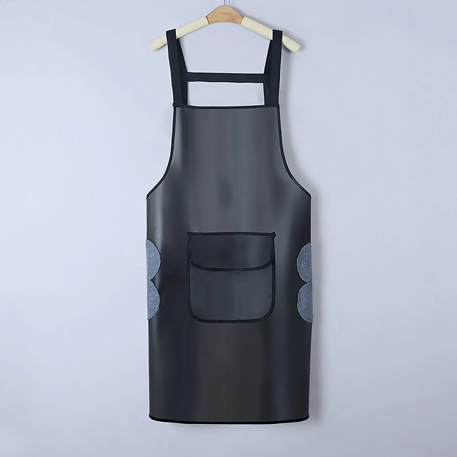 Transparent TPU apron solid color webbing adjustable water-resistant oil-proof aquatic car wash barber work apron