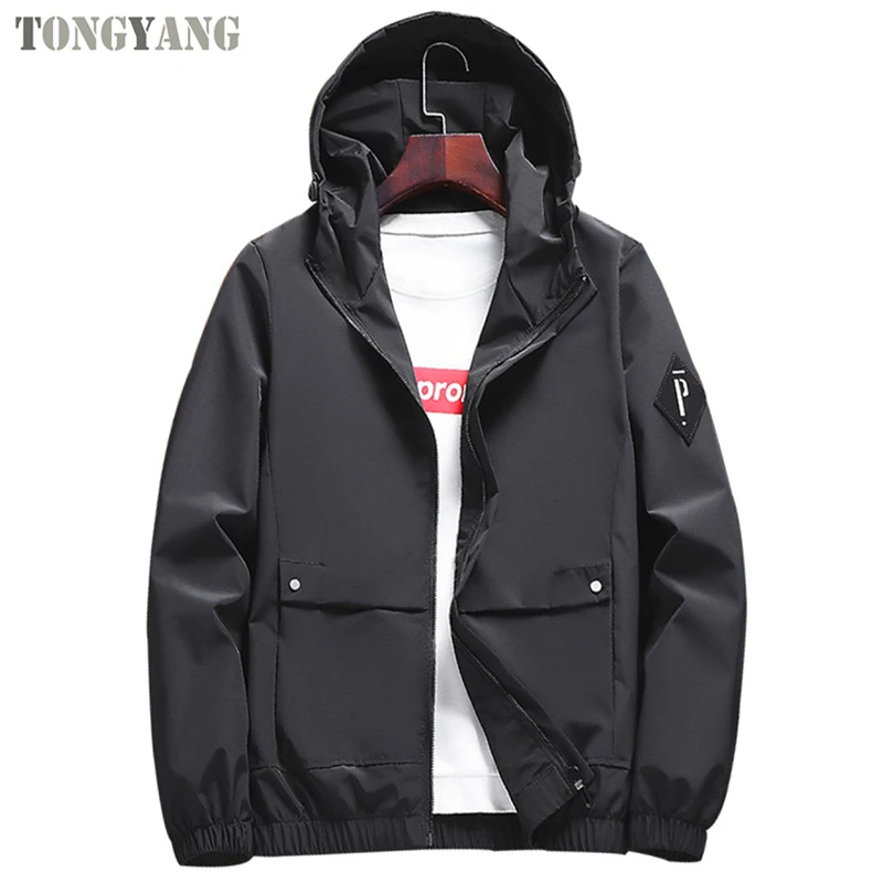 TONGYANG New Fashionable Zipper-Up 100% Polyester Fiber Surface Jacket For Man High Quality Basic Style Solid Color Jackets