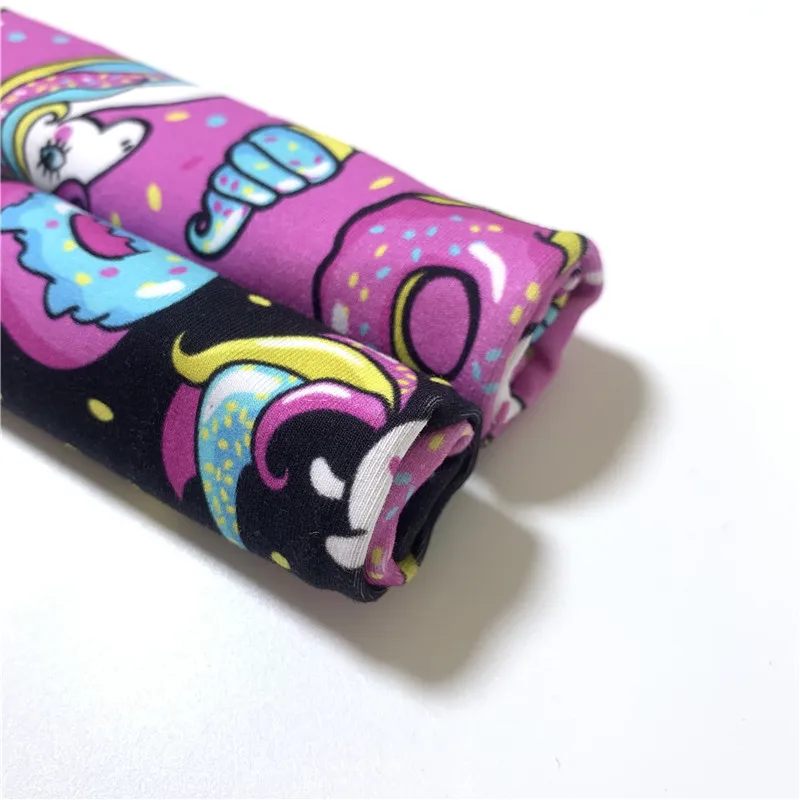 Free Sample  custom cute design printed  95 cotton 5 lycra  jersey fabric  for baby cloth 230-250gsm