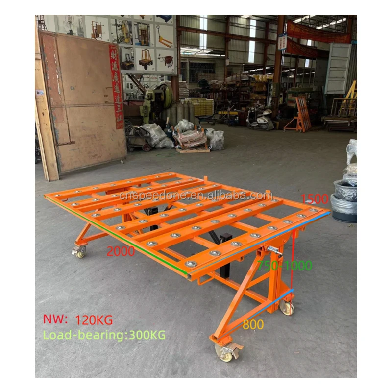 Hot Sale Steel Working Table Slab Universal Wheel Transport Cart for Moving Slab With Wheel