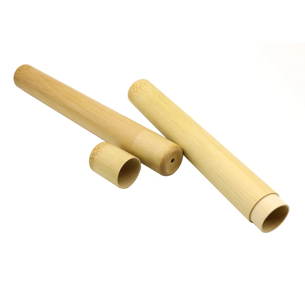 
Eco friendly 100% biodegradable natural travel bamboo tube 