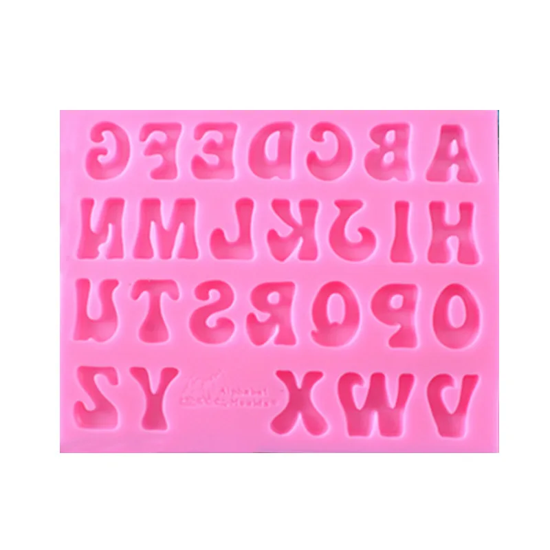 26 uppercase and lowercase English letters and numbers liquid silicone mold diy fondant cake chocolate decoration mold