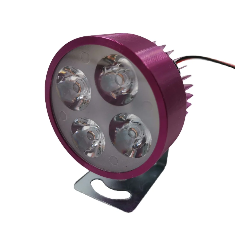 12V 4 COB still white light Motorcycle Spot Fog Light Headlight Waterproof LED Front Head Lamp work light