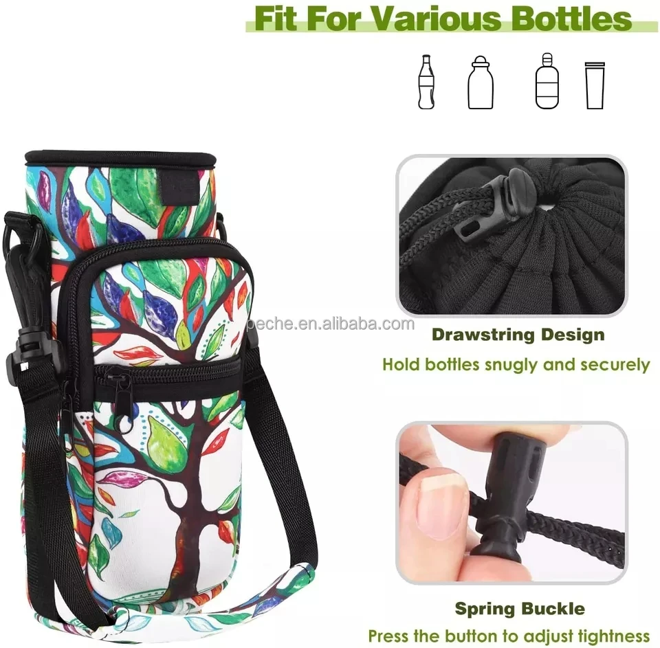 Customized Neoprene Cooler Bags Insulated Gallon Water Bottle Holder Sleeves Customized Bottle Carry Bags Drink Water Storage