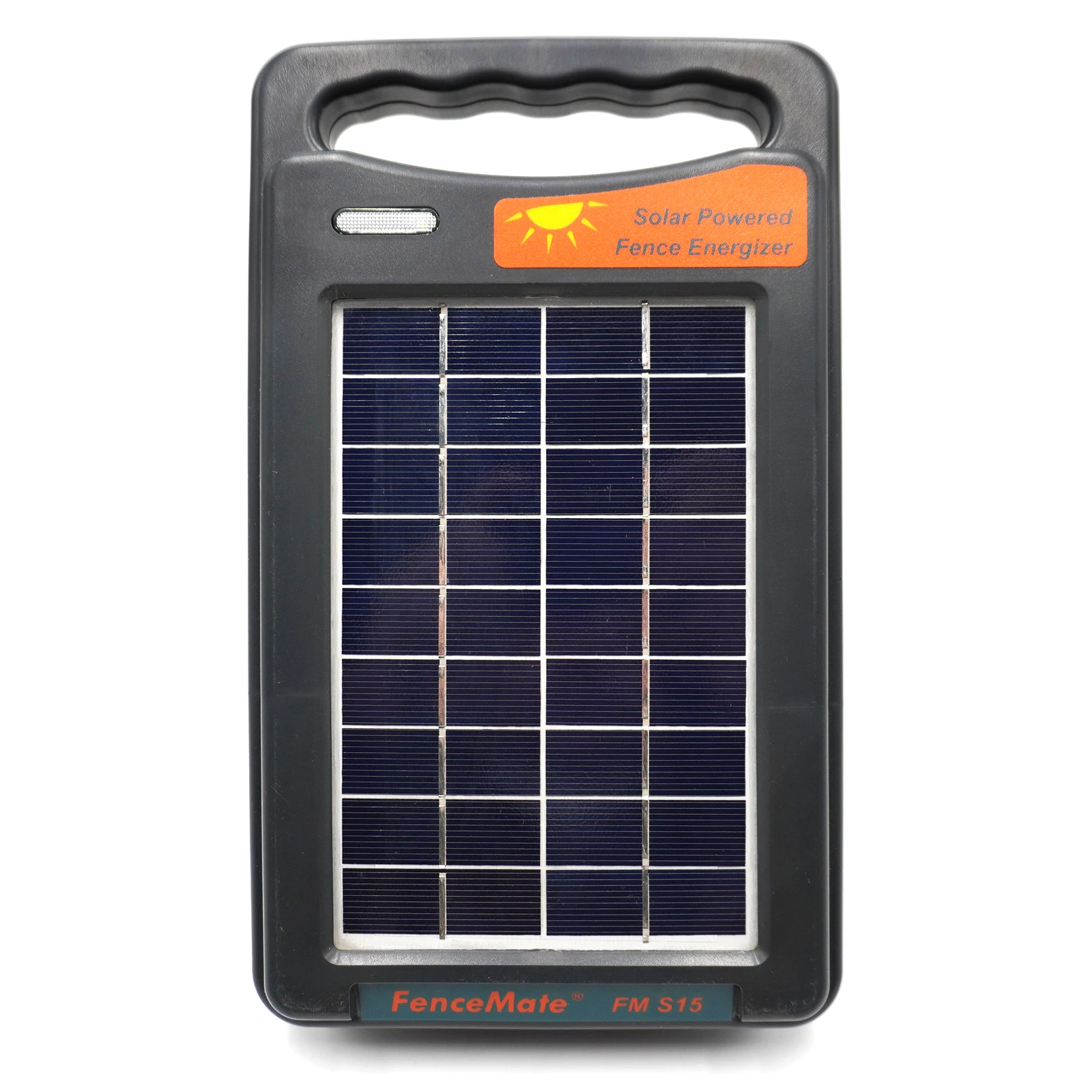 FenceMate Solar Fence Charger Output 0.15J up to 2 Miles, Portable Electric Fence Energizer