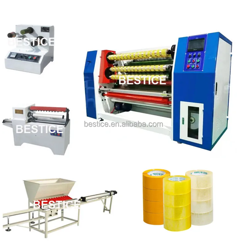 High Quality Automatic Labeling BOPP Packing Tape Slitter Rewinder Machine Slitting Rewinding Gum Tape Manufacturer