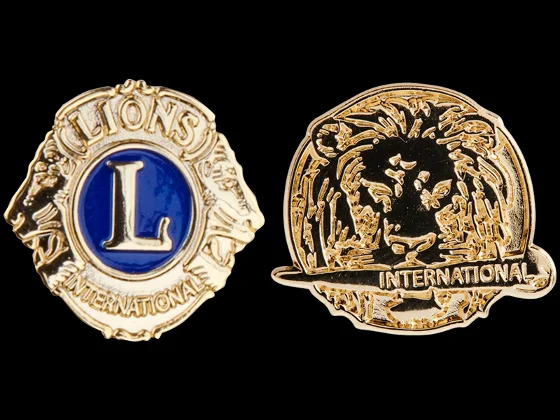 Hot Sale Custom Fashion Glod Lion Club Hard Enamel Lapel Pin