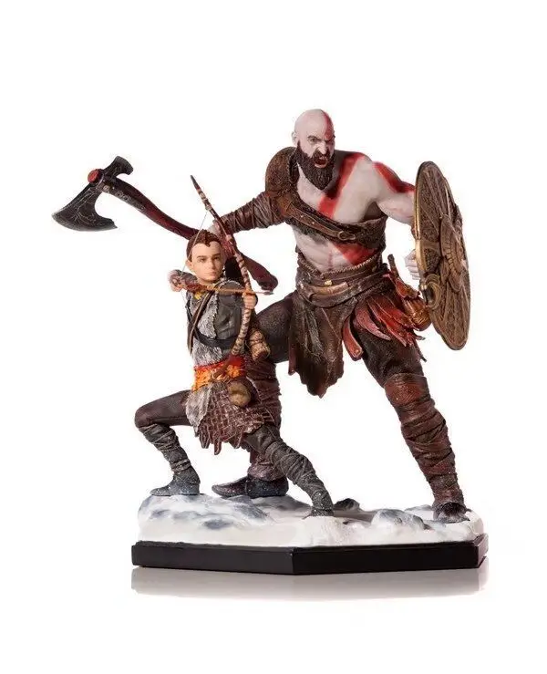 NEWSTAR NS1315  Brazilian film character God of War Kratos father and son handcrafted figurines