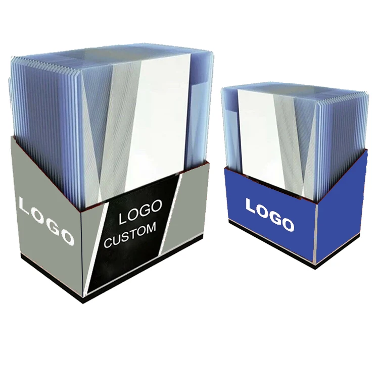 Custom Label Plastic Pvc 180Pt 55Pt 35Pt Trading Baseball Sports Card Holder 3X4 Top Loader Toploader