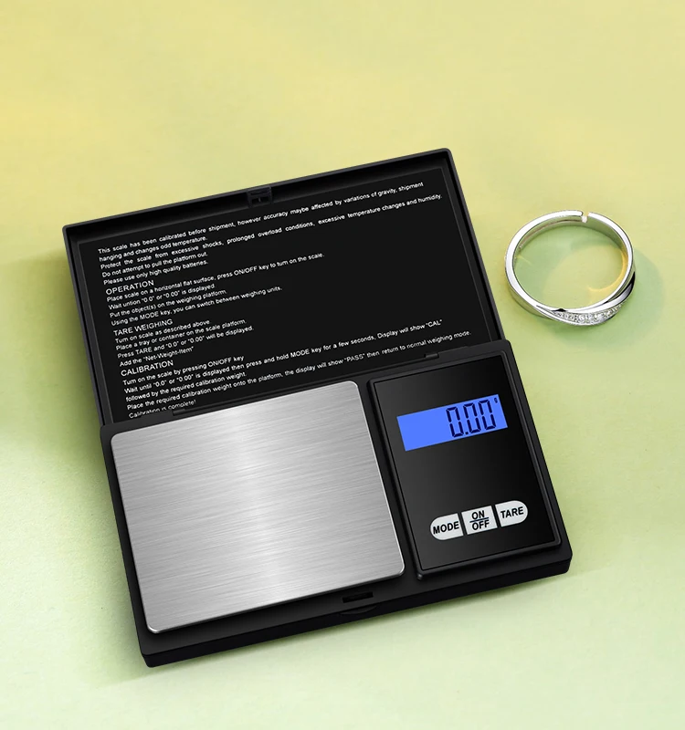 Wholesale Electronic Ring Balance 100G 200G/0.01G Precision Digital Gold Measuring Jewelry Pocket Scale