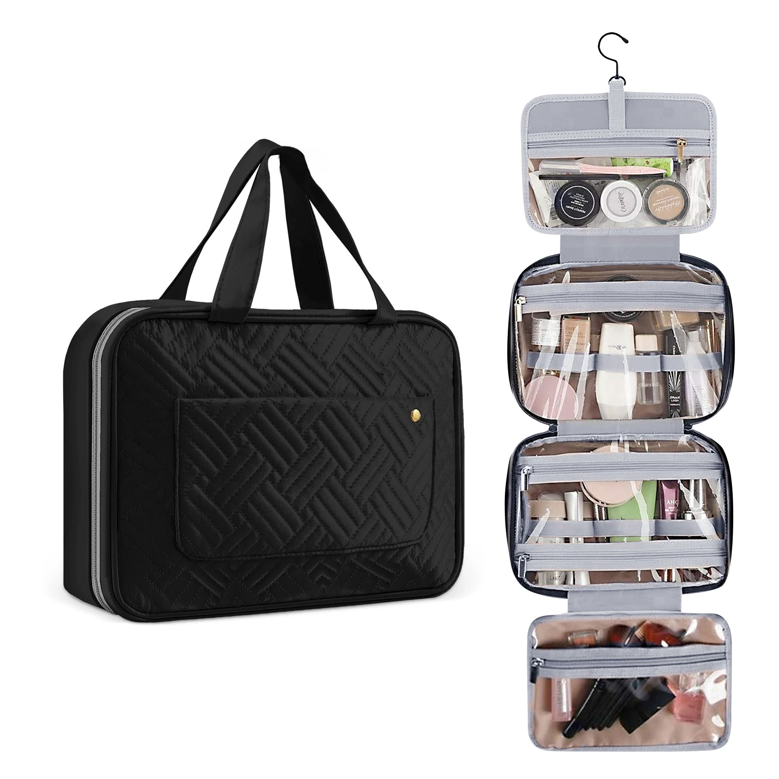 Water Resistant Travel Toiletry Organizer Beauty Custom Makeup Storage Bag Cosmetic Bag for Women Lady