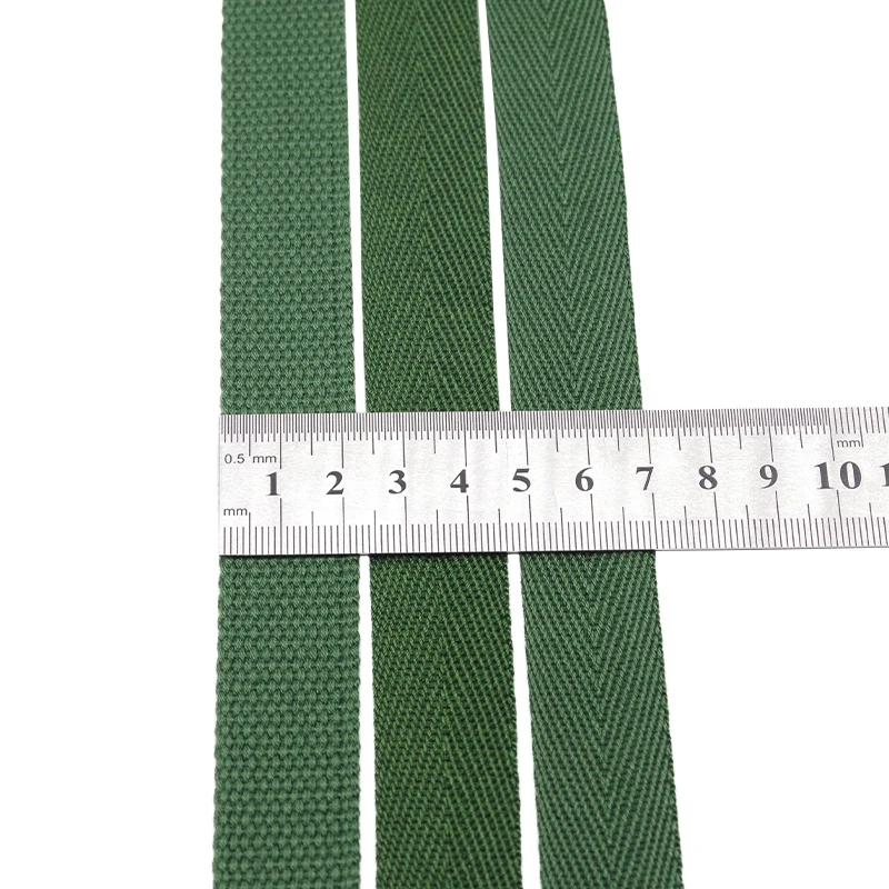 Customized 1 inch 2 inch Woven Tape Thick Cotton Webbing Strap Tali Herringbone Jacquard Webbing for Crossbody Strap