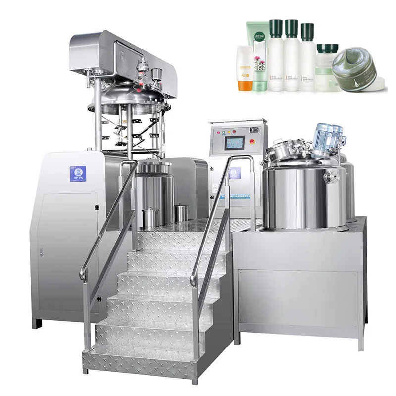100 300L 500 Industrial Lab Cosmetic Vacuum Homogenizer Emulsifier Mixer Machine