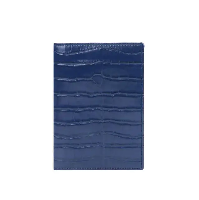 Custom Logo Embossed PU Leather Travel Passport Cover Crocodile Pattern Passport Holder Fashion Passport Case