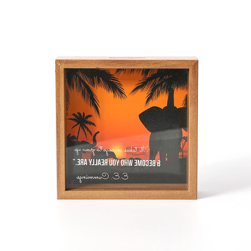 Custom Unique Cute Style Baby Picture Frame Wooden Souvenir with Glass for Special Memories
