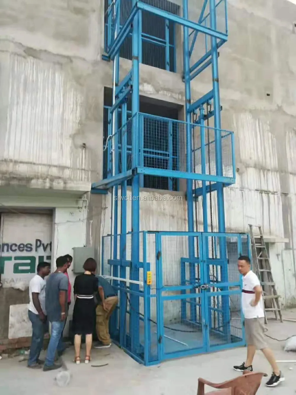  1000 кг вертикальный внутренний наружный двойной направляющий рельс Лифт грузовой цепи материал подъемник для склада по хорошей
