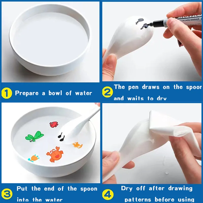 Early Education Toy Water Floating Painting Kids Color White Board Double Head Magic Water Painting Marker Pens