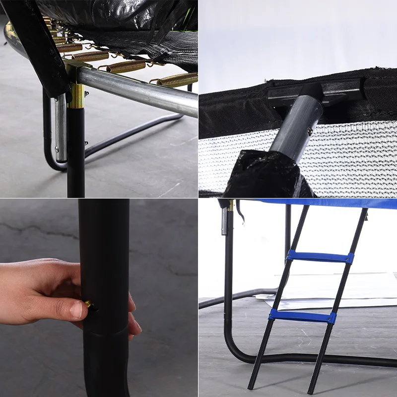 Zoshine In Stock Outdoor Backyards 10FT TrampolineGarden Trampoline With Safety Enclosure Net For Kids Children Adults