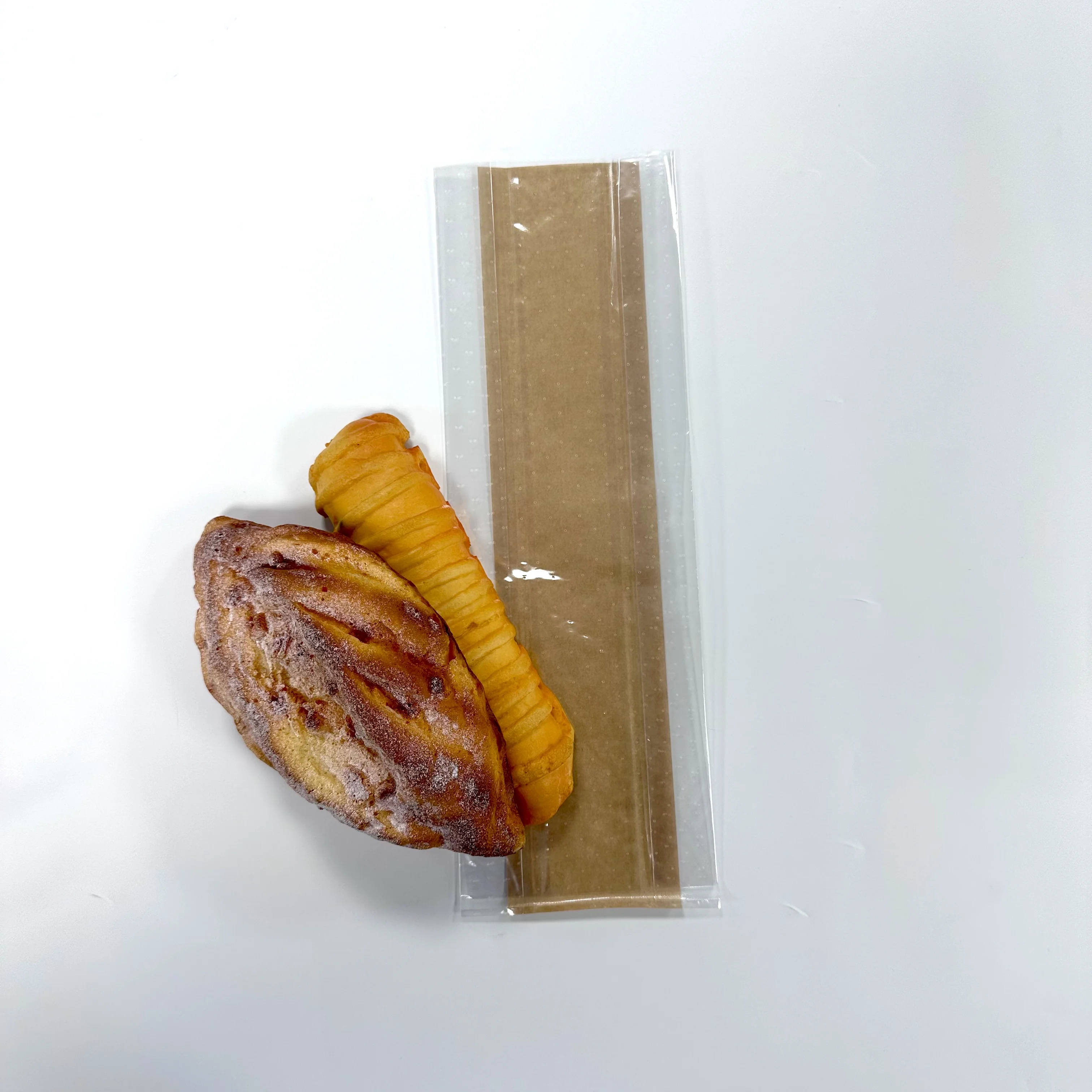 Крафт-бумага микро-перфорированный пластиковый мешок для хлеба пищевая упаковка