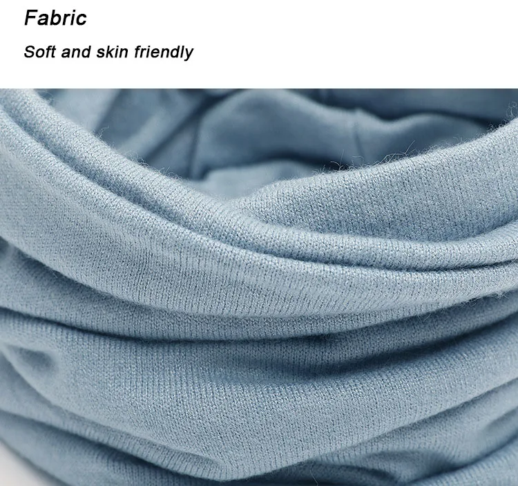 Outdoor Casual Knitted Solid Colors Bandana Winter Warmer Seamless  Thick Comfort Soft Scarves
