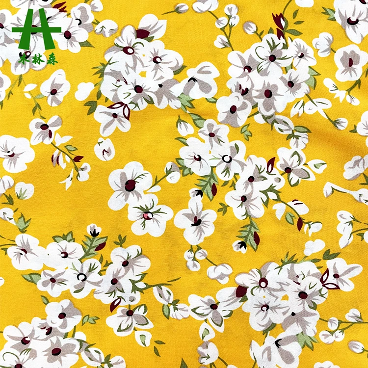 Mulinsen Textile High Quality Woven Viscose 45s Print Rayon Poplin Fabric