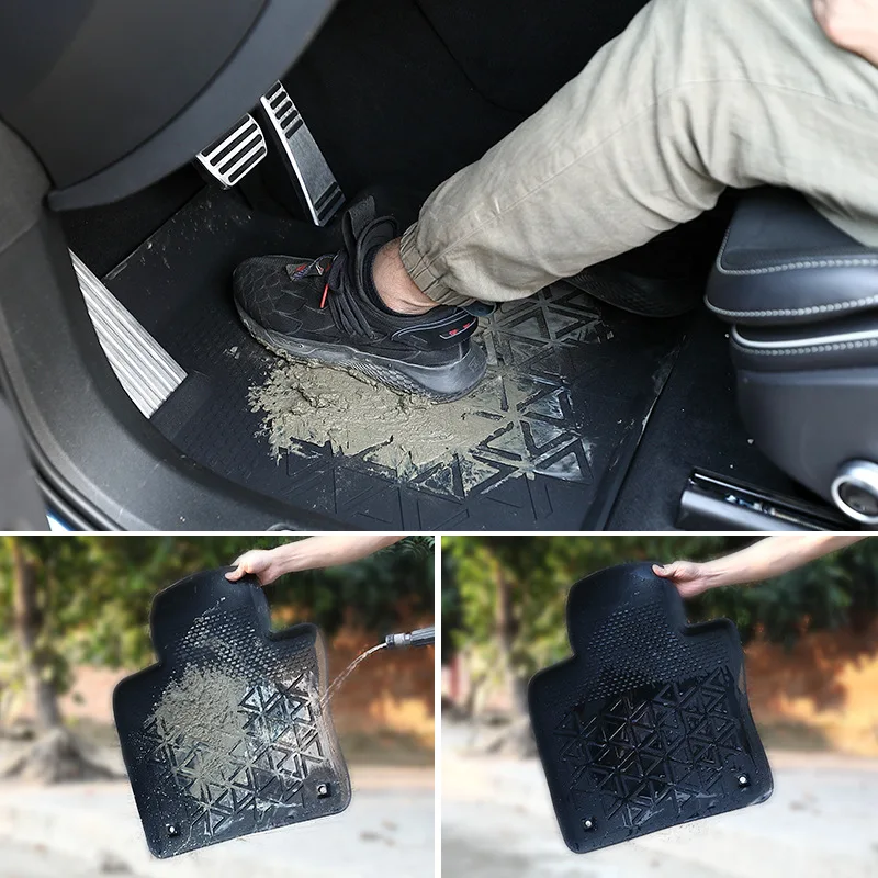 Automobile Rubber Foot Mats Front And Rear Trunk Protection Carmats Silicone Car Mat For Tesla Model3 Models
