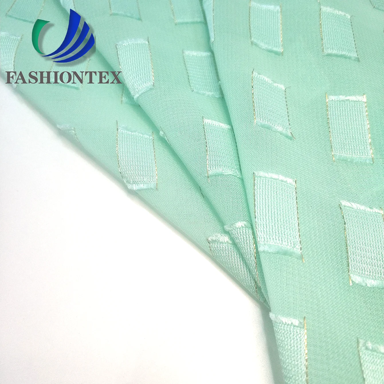 Fashiontex Free samples 75D golden lurex plaid clipped chiffon shiny metallic yarn jacquard 100% polyester fabric