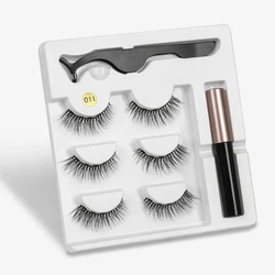 2021 new arrivals dropshipping 3D 3 pairs 8-18mm magnetic eyelashes for beauty