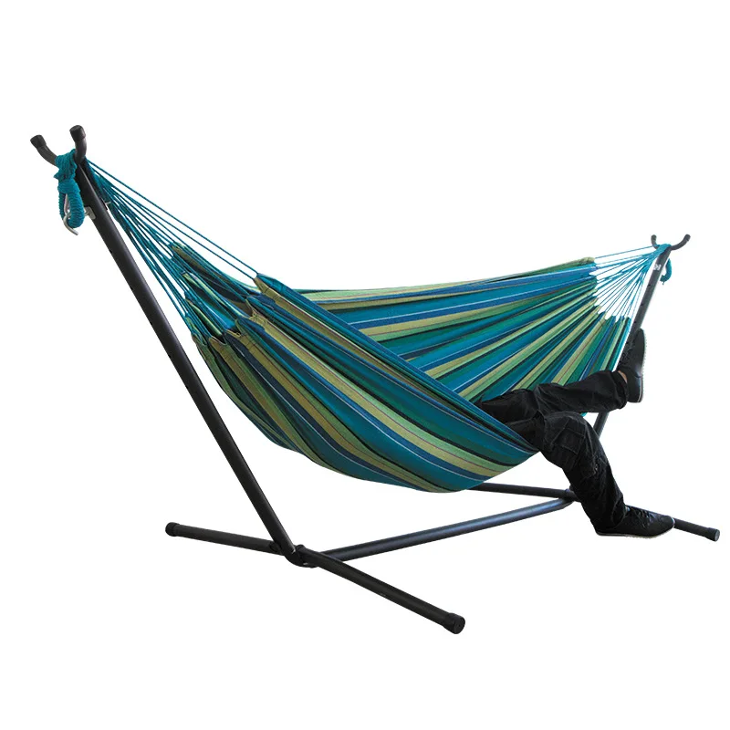 Factory price double hammock camping weaving hanging portable outdoor hammock